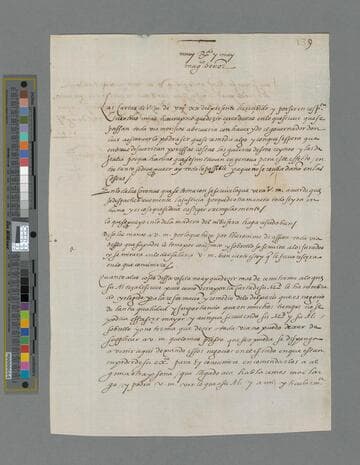 Francisco de los Cobos letter to Pedro de la Gasca, Bishop