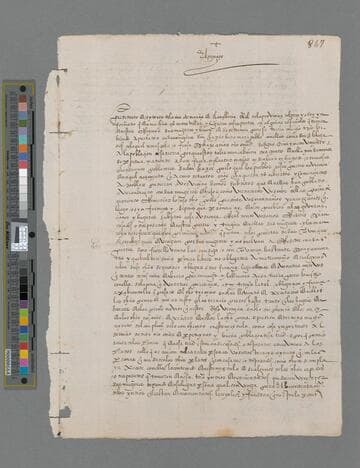 Felipe II, King of Spain, copy of document to Audiencia Real del Peru