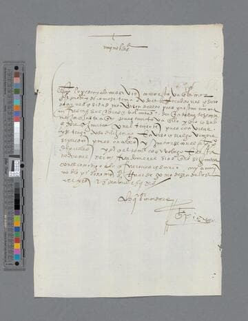 Gonzalo Pizarro letter to Diego García de Morales