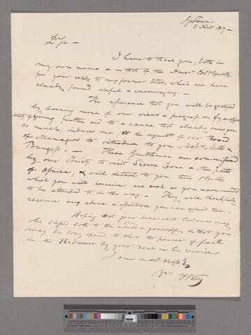 Key, Francis Scott.  Letter to Thomas Clarkson