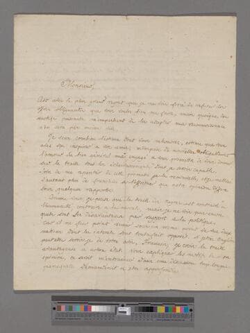 Villeneuve, Geoffrey de. Letter to [Thomas Clarkson]