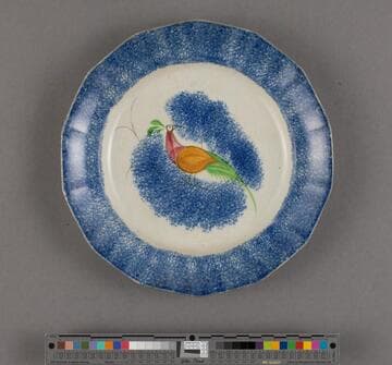 Plate with peafowl decoration