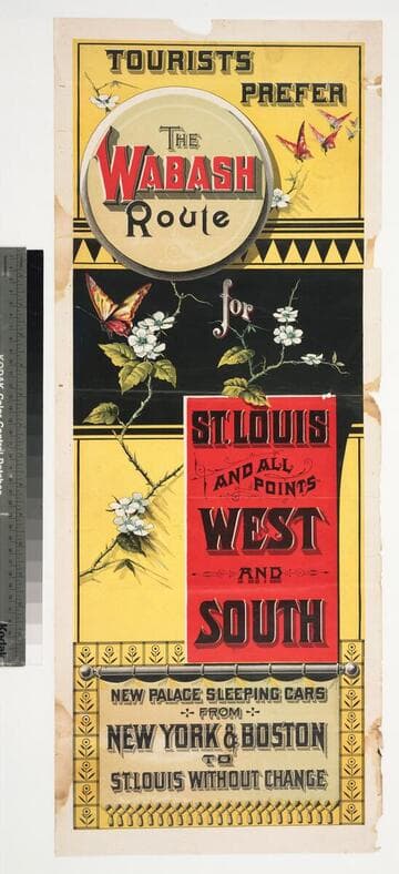Tourists prefer the Wabash route for St. Louis and all points west and south