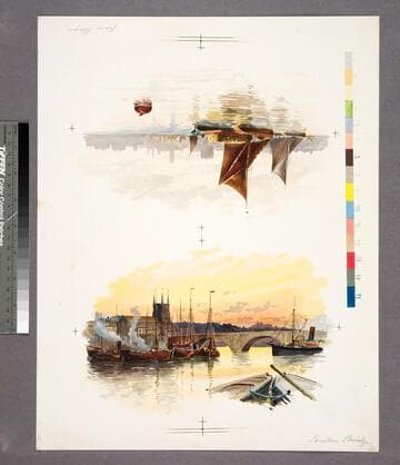 River barges. ; London Bridge