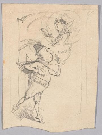 Sketch for a Comic Alphabet, P