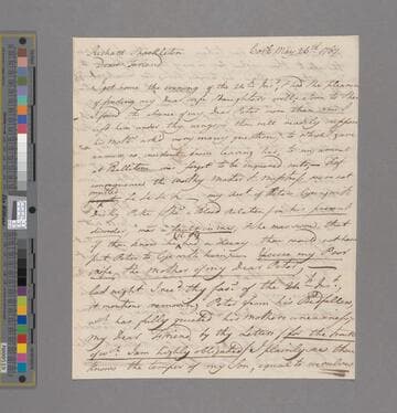 Cambridge, Peter. Letter to Richard Shackleton