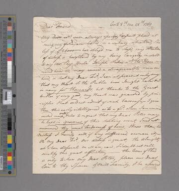 Cambridge, Peter. Letter to Richard Shackleton