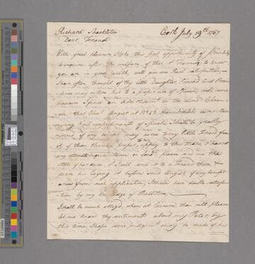 Cambridge, Peter. Letter to Richard Shackleton