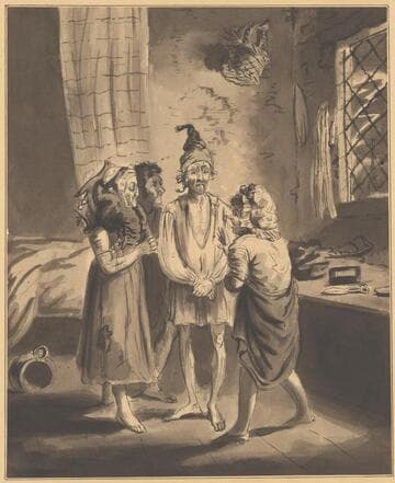 Poor Ship and Family Frightened by a Thunder Storm