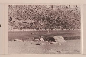 Loper and Miser leaving Piute for Spencer- pulling boat 17 miles. USGS San Juan survey