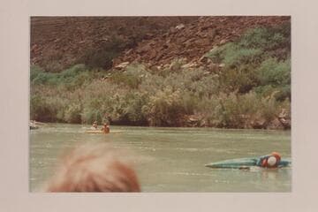One of the kayakers shows us the Eskimo roll.  At foot of Dubendorff