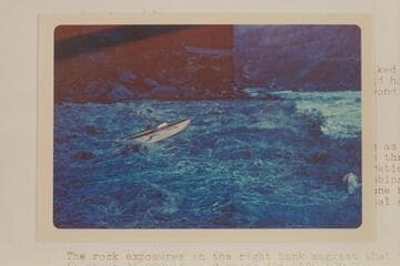 The "Rapid Eater" of the Don Smith-Anchor Boat party attempting an up run of Vulcan Rapid