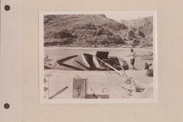 The "BOO" in dry-dock after smashing onto the island below Granite Falls