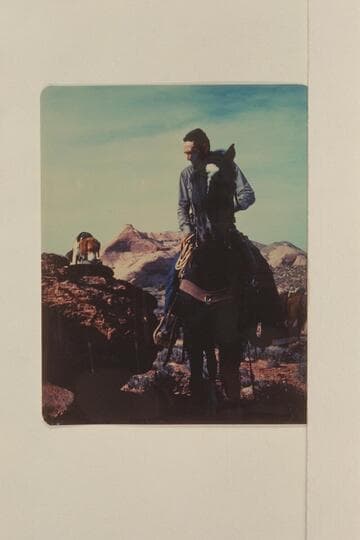 Tom Daly and his dog, Philip. Trail from Rainbow Bridge to Surprise Valley