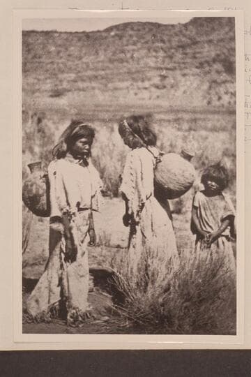 [print from a stereo] Yuta Indian Girls.  Typical of those seen by Escalante's party