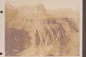 Mouth of Crystal Creek at bottom left; Slate Creek enters opposite. Mile 98 in Grand Canyon