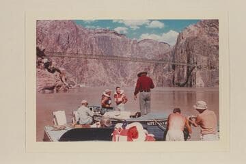 Preparations on the "Kitty Clyde's Sister" at Bright Angel Creek