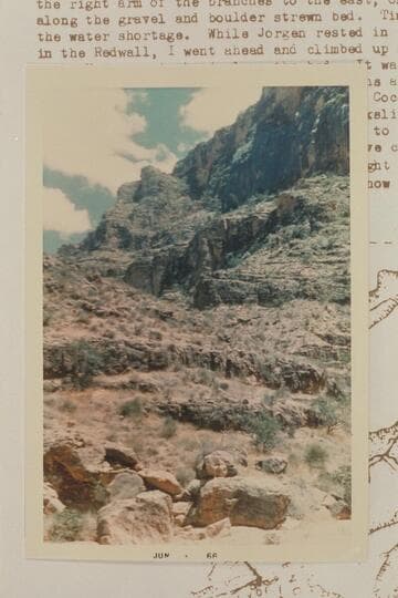 A route up the Redwall in east arm of Separation Canyon