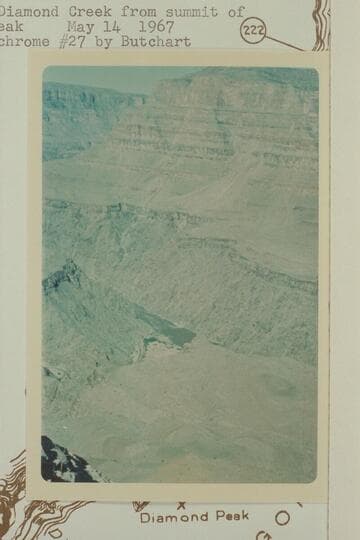 Mouth of Diamond Creek from summit of Diamond Peak