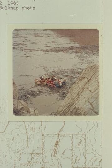 The Sportyak combination ending its run at the foot of Iceberg Canyon. The Quadyak