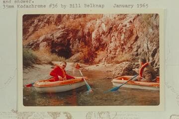 Warm lagoon 1/2 mile below Hoover Dam right bank where hot springs come into river. Flow easily "size of a man's body." Nice pools and shower