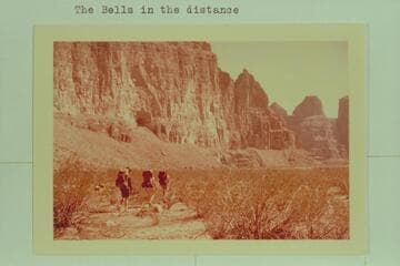 Approaching the spring in Meriwitica Canyon. The Bells in the distance