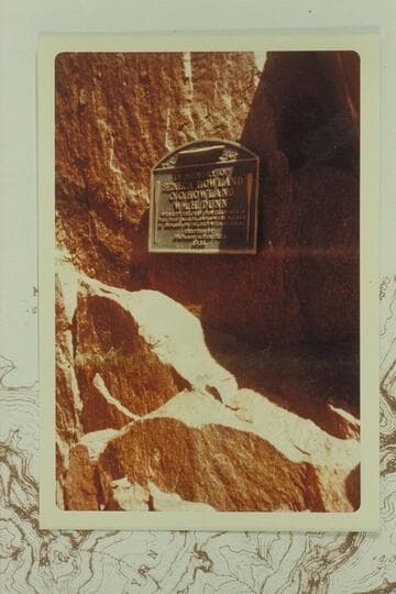 The 1934 plaque as it is replaced at Separation Rapid