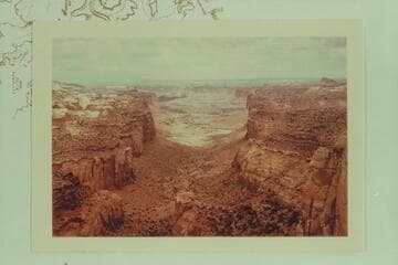 Down Millard Canyon; Cleopatra's Chair at upper right