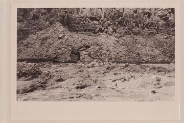 The boat "Glen" in Badger Creek Rapids.  H. E. Blake, boatman