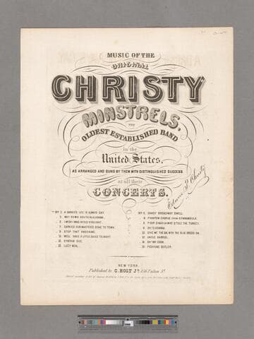 A darkies life is always gay. / as sung by Christy's Minstrels