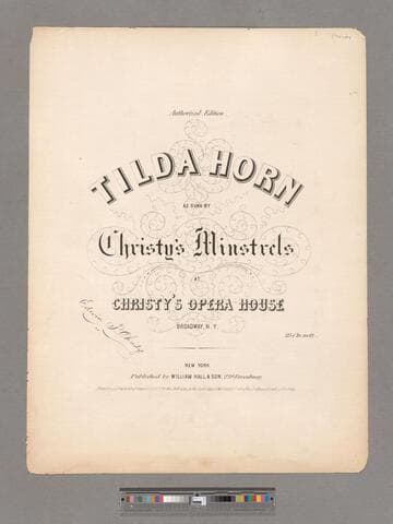 Tilda Horn / as sung by Christy's Minstrels at Christy's Opera House Broadway, N. Y