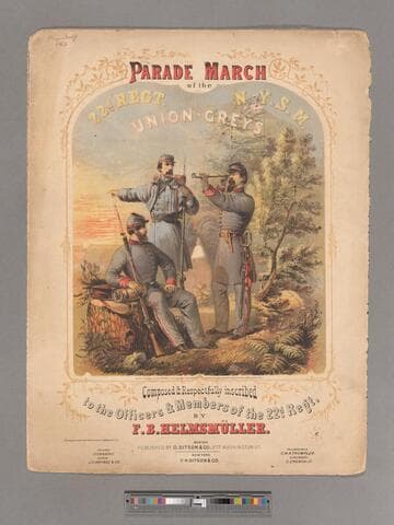 Parade march of the 22d Regt. N. Y. S. M. Union-Greys / composed & respectfully inscribed to the officers & members of the 22d Regt. by F. B. Helmsmüller