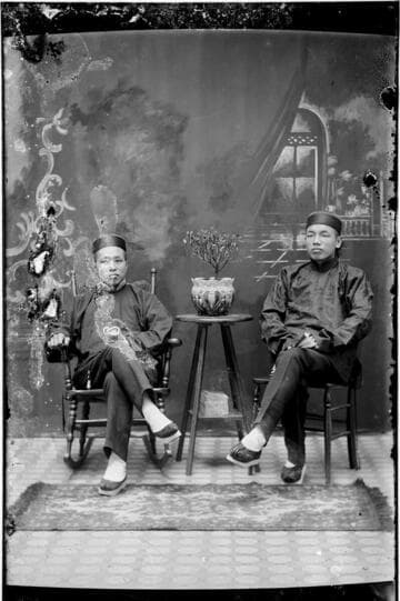Portrait of two young Chinese men