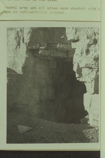 From report of Ranger Dan Davis covering visit to Patented Asbestos Claims opposite Grand View Point [Hole #5]