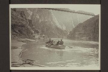 Swinging in the eddy in the skiff "Bright Angel"