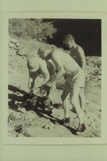 Ed Hudson, Joe Desloge and Edward Hudson; head of Hance Rapid