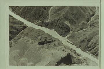 Looking southwest at Serpentine Rapid. The top of the photo is about Mile 105 1/2 and the bottom about 106 1/4