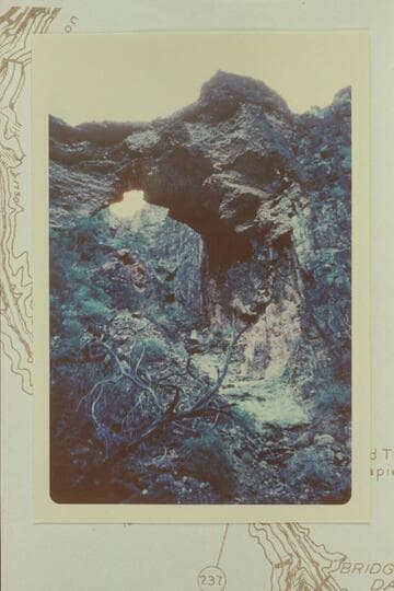 The bridge in Bridge Canyon 1/4 mile from river