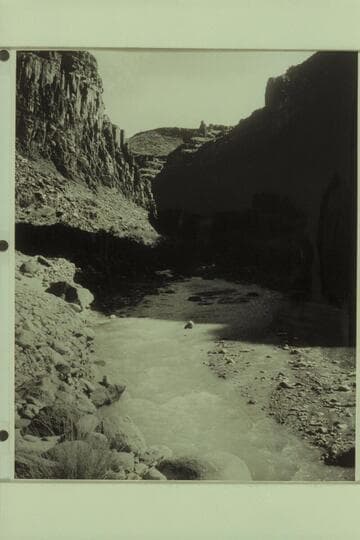 Up Tapeats Creek. A flood down Tapeats Creek has cut out much of the beach
