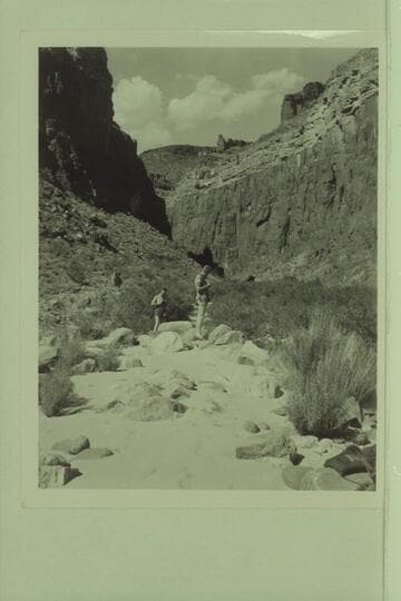 The gorge at Tapeats Creek; Bestor Robinson an Edward Hudson