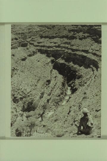 Upper end of the box of Tapeats Creek about a half mile from the river. Marston at right