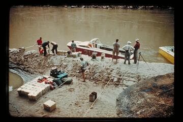 Preparing to drydock "Big Red"