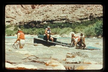 "Kitty" on rocks at Little Colorado River