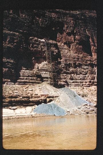 Dump at tunnel; Marble Canyon Dam site