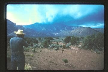 Storm over Navajo Mountain from Cactus Rock