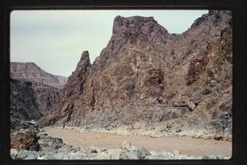 Down at 234 Mile Rapids from side canyon left bank