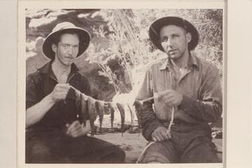 A small catch from Warm Springs Creek, Glen Canyon.  Chet Klevin, Don Harris