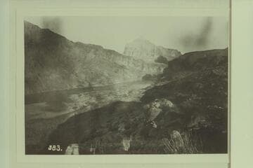 Upriver from left bank just above point opposite mouth of Chuar Creek. Mile 65, Grand Canyon. The flow in the river is low