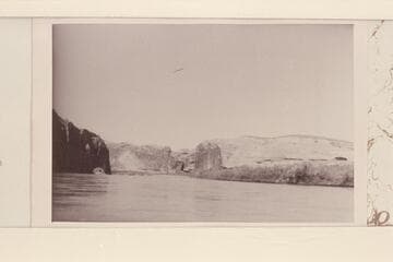 Down to The Chapel at Mile 118. The brush at right is the mouth of Hall Creek