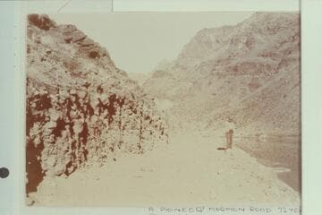 Roadway built in Glen Canyon.  Photo from the Stanton Collection